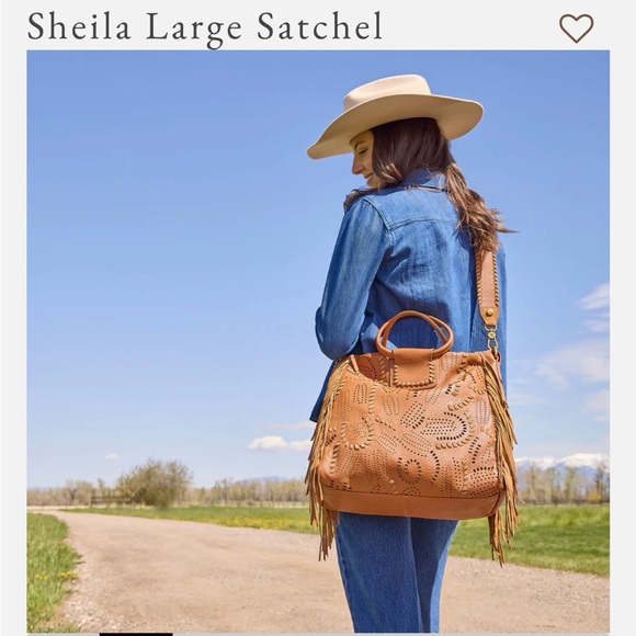 Hobo Sheila Large Satchel Henna Honey Brown Pebble Leather Tote Bag - Picture 4 of 15